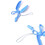 1pack Cat Scoop For Pet Owners Scissors Style Pick Up Tool Blue 10
