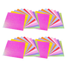 100 stuks glitter origami papier handgemaakt knutselmateriaal