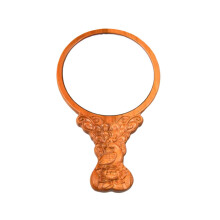 1 Stuks 13 Cm Inklapbare Make-up Spiegel Zwarte Gouden