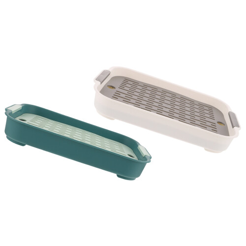 2 plastic konijnenbak, anti-uitval,