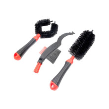 3-in-1 kettingborstelset voor fietsketting reinigen (rood)