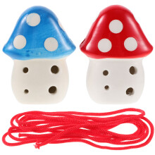2 Stuks Paddenstoel Ocarina Voor Kinderen 6-Gaats Muziekinstrument