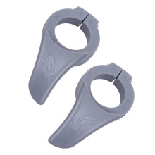 1 Paar Horn Lenker Daumenauflage Für Mountainbike Einzelgang (Grau)