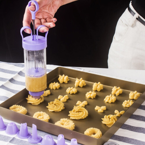 Cookie Maker Press Kit Multifunktionale Mit 10 Scheiben 8 Tüllen 2