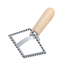 quadratische fondant plätzchenform mit holzgriff für teigtaschen
