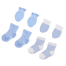 4 Paar Baby Socken Und Handschuhe, Bequeme Neugeborene Knöchelsocken
