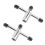 2St Pool Bridge Stick Houder, Metalen Billiards Cue Support 6