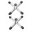 2St Pool Bridge Stick Houder, Metalen Billiards Cue Support 2