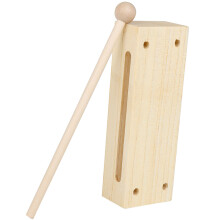 1 satz holzblock-instrument mit schlägel, perkussionsblock aus holz