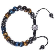Multi Color Tiger-Eye Stone Bracelet Durable Beaded Wrist Jewelry