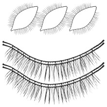 10 Paar Lange Falsche Wimpern Handgemacht Kunststoff Mit