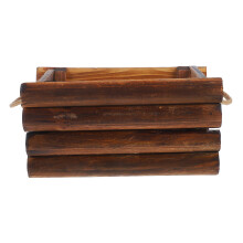 wood rectangle planter box rustic decorative indoor wedding centerpiece