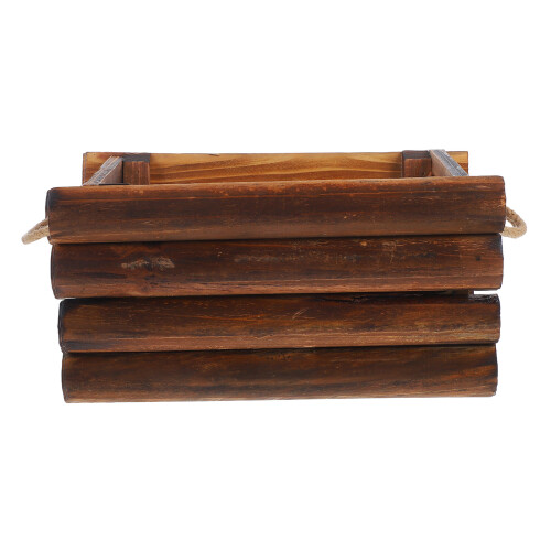 wood rectangle planter box rustic decorative indoor wedding centerpiece