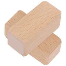 2Stk Holzstempel Mit Schickem Muster, Quadratisch, Umweltfreundlich