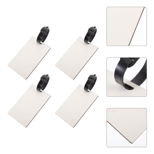8Pièces Marqueurs Bagages DIY Transparent Mdf Pour Usage Quotidien 2