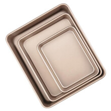 -set rechteckige backformen aus kohlenstoffstahl zum backen & servieren
