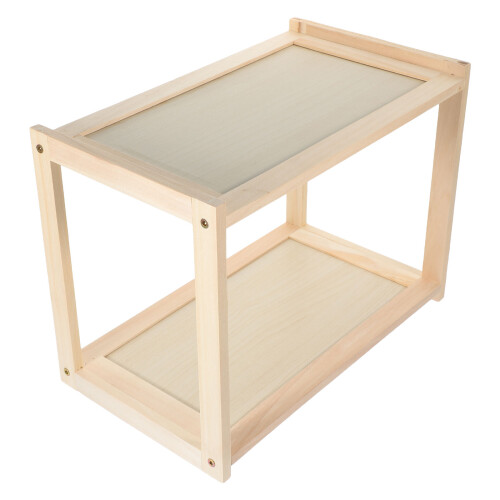 desktop ablageorganizer büro bücherablage rack holz display