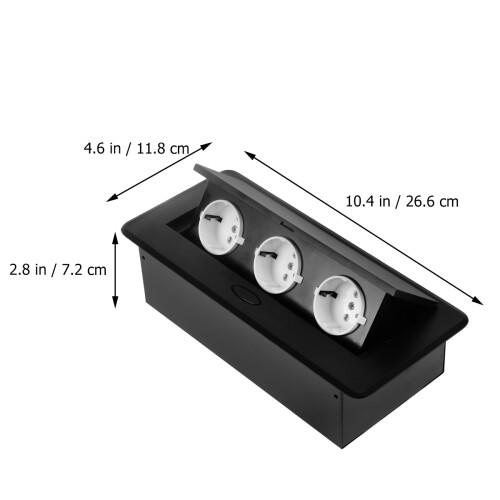 1 multimedia anschlussdose 3 steckdosen schwarz 1