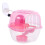 Cage Transport Rose Ventilée En ABS Pour Petits Animaux 3