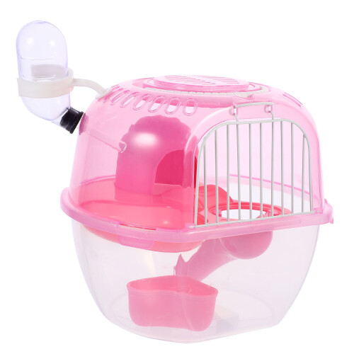 Cage Transport Rose Ventilée En ABS Pour Petits Animaux 2