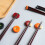 2 holz essstäbchenhalter japanisch apfel-design für 8