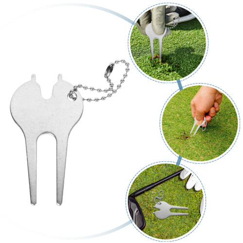 8 stk. golfs divot-gabeln, professionell, tragbar für 1
