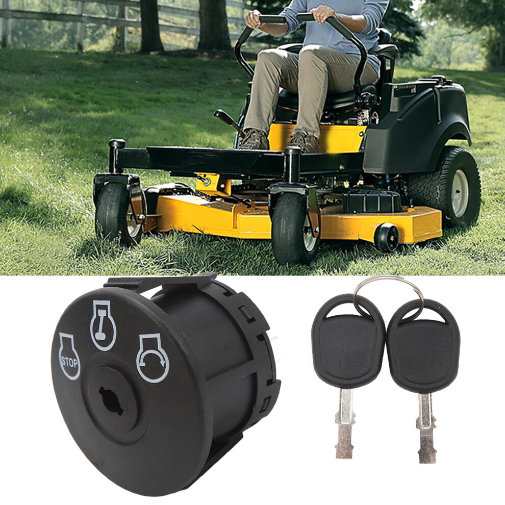 Replacement Ignition Switch For Mower 3-Position 2 Keys For Cub Cadet Engines 7891353350019