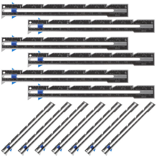 12Pièces Règle Couture Mesure Tissu Aluminium ABS