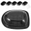 Food Container Black 6pcs 10.2x7.5x4.7in 7