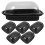 Food Container Black 6pcs 10.2x7.5x4.7in 2