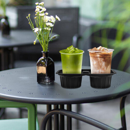 50 einweg-café-behälter mit trinkhalter und untergestell 2