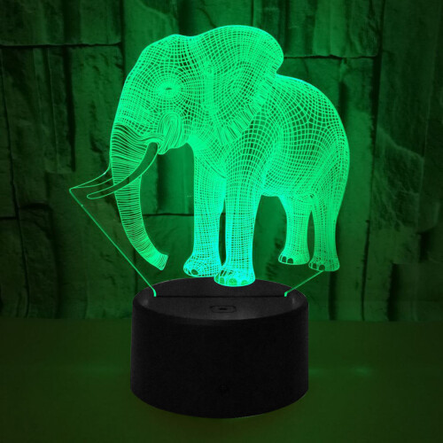 3d led usb touch elefant tischleuchte schwarz 2