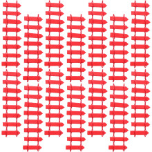 20Pcs Miniature Wood Fence Prop Red Mini Picket Fence for Decor