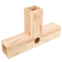 Pet Tunnel Toys Hamster Hideaway Toy Natural Wood Color 1pack