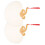 2St white Handwaaiers, Perfect Schilderen En Versiering 4