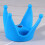 2Stk Blaue Helm Deko Krone Mit Doppel-Saugnapf Silikon 9