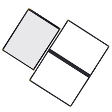 2Stzwarte PVC Loose Leaf Menu Binder Met Makkelijke Reiniging