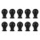 10Pcs Black ABS Lamp Shade Knobs for Desk and Floor Lamps 3