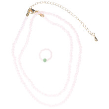 1Set Kleurrijke Kralenketting En Ring Vrouwen Modieuze Look