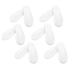 6 paar ademende slippers, anti-slip thuis- en wegwerpslippers