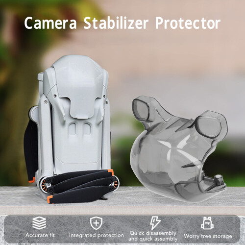 Mini 3 Kamerastabilisator Schutzabdeckung Staubdicht Transparent Schwarz 2