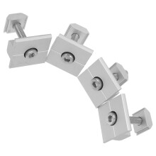 4 aluminium zonnepaneel middenklemmen met inbusschroeven en veerringen