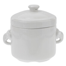 soepkom met , keramische stoofpot, huishoudelijk (wit)