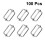 100Pcs Silver Metal Strap Buckles Roller Pins for Belts and Backpacks 3