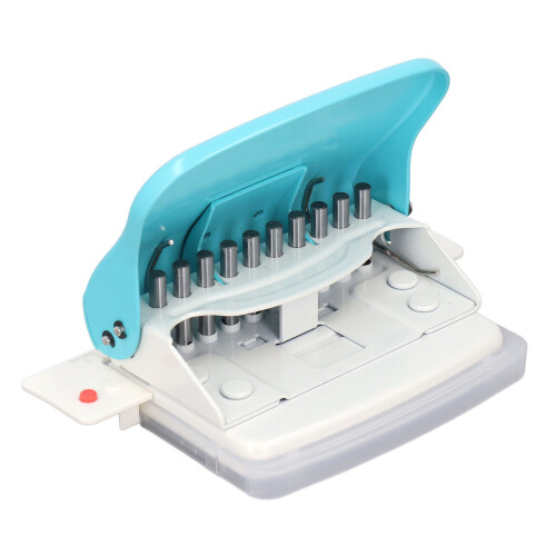 Portable Coil Spiral Binding Machine for A4 A5 A6 A7 | Handheld Light Blue
