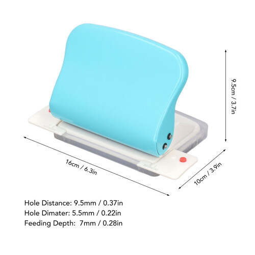 Portable Coil Spiral Binding Machine for A4 A5 A6 A7 | Handheld Light Blue 1