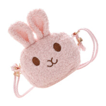 Purse For Little Girls Rabbit Shape Velvet 1pack