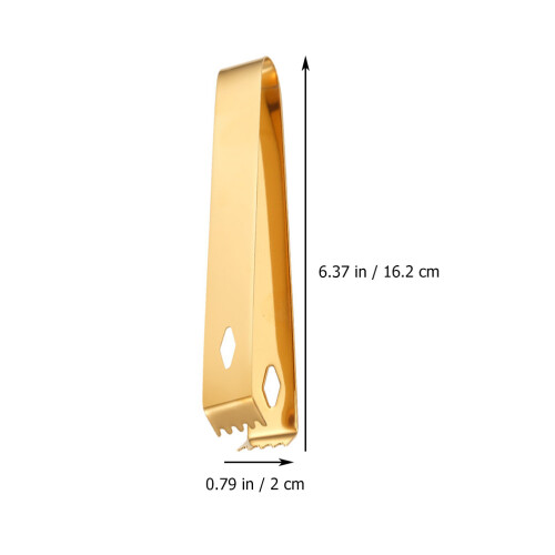 2Stk Eiswürfelzange Bar Rutschfeste Eisklammer Gold 2