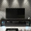 Creative Furniture Nova 200cm TV Unit LED - Black Gloss Doors 1