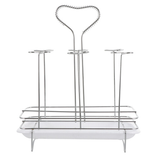 1Set Stabiler Küchen Becher Organizer Aus Mit Tropfschale Silber